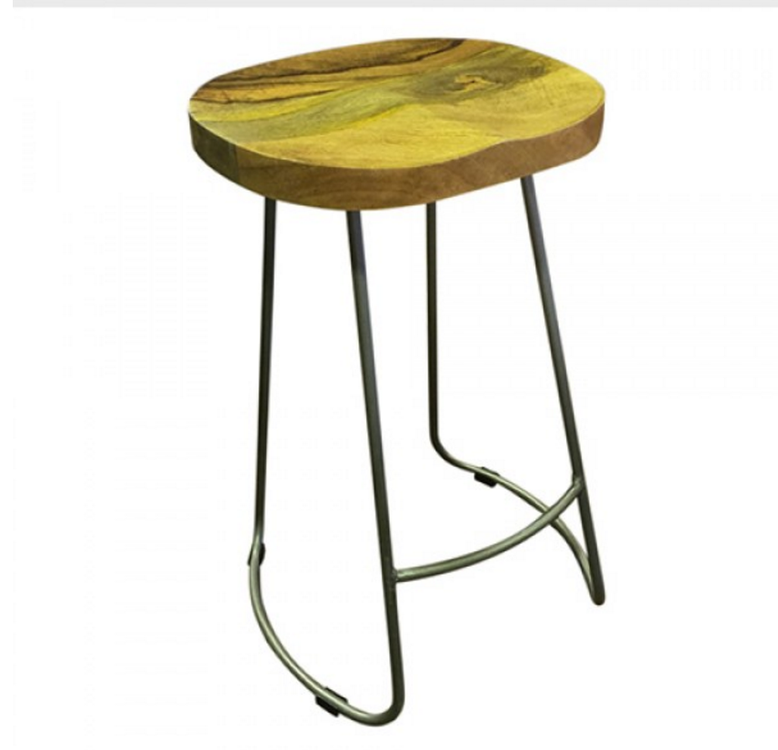 Loft Collection Tractor Stool 65cm - Silver