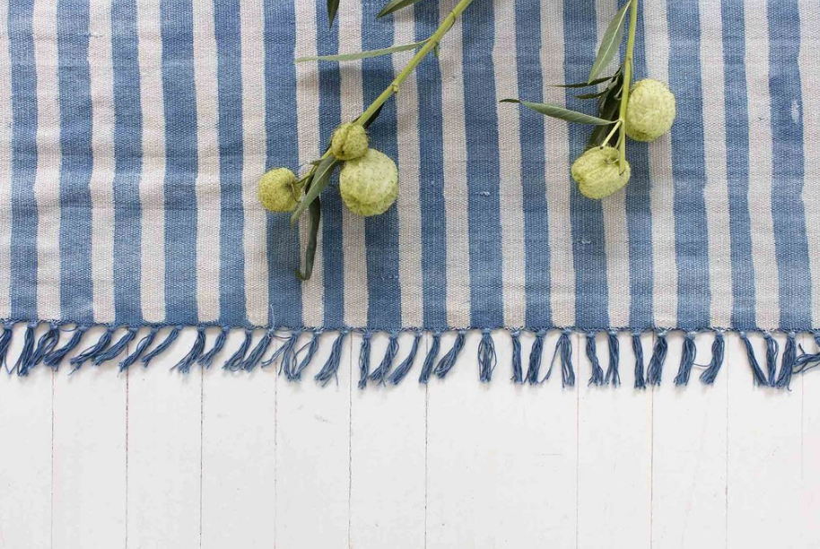 Langdon Stripe Rug 125 x 180 - Indigo Stripe