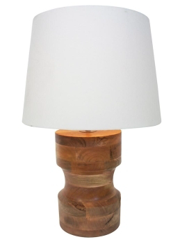 Mohini Wooden Based Table Lamp - White