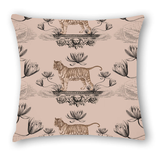 Imperial - Tigers - Rose - Cushion Cover