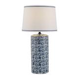 Danyon Blue Ceramic Jar Lamp W/Shade